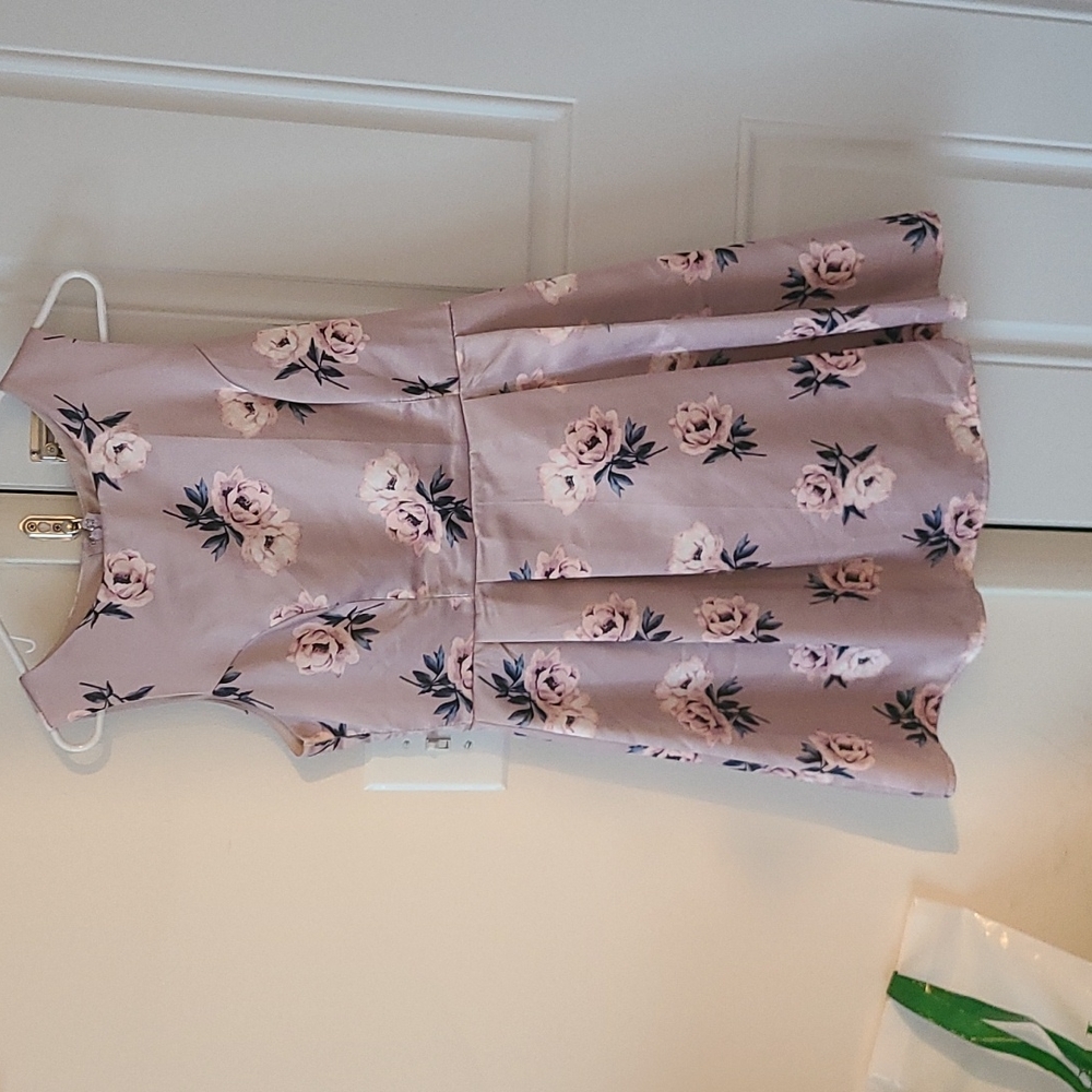 Lilac Floral Mini Dress (L)